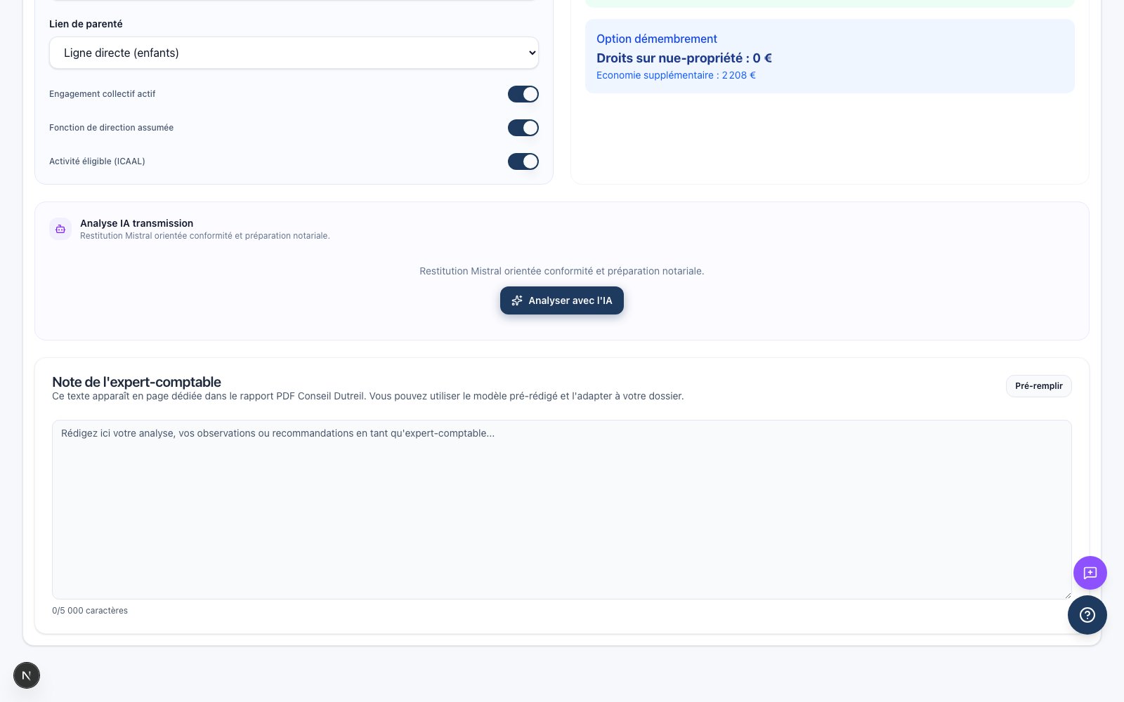 Pacte Dutreil : Note de l'expert-comptable