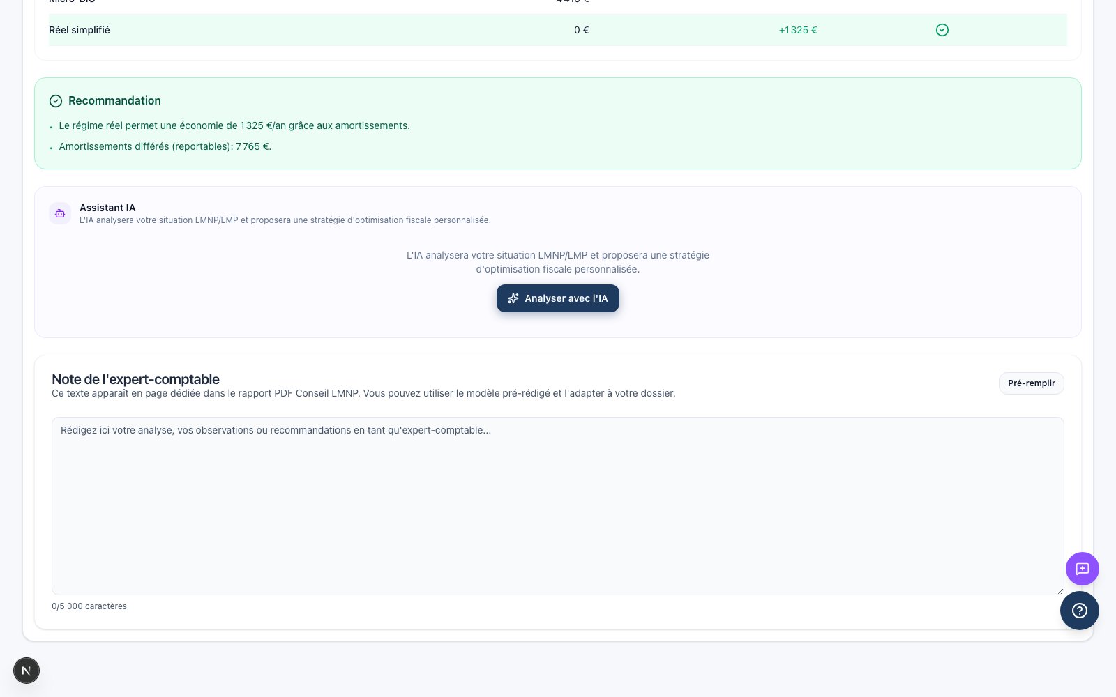 LMNP / LMP : Recommandation et analyse IA